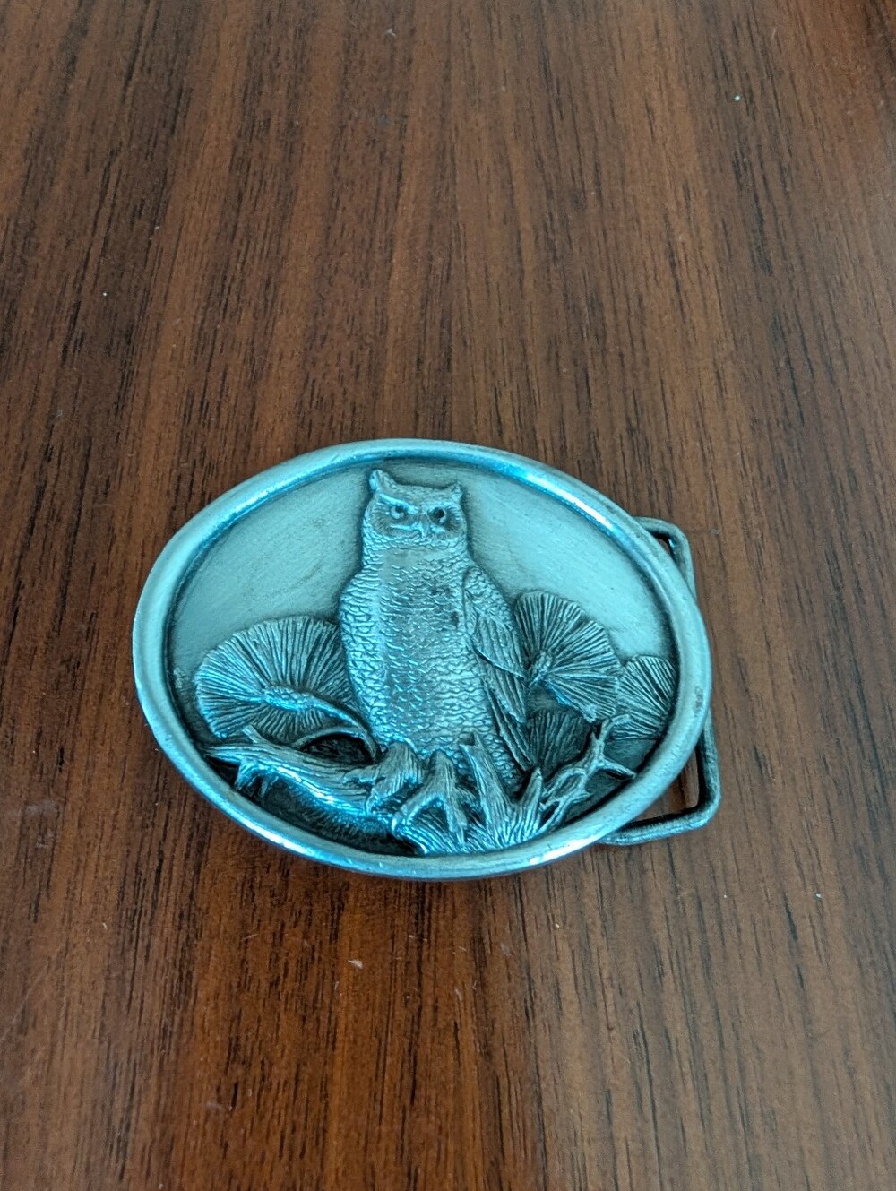 Vintage 1983 Siskiyou Owl Brass Belt Buckle Pre Owned